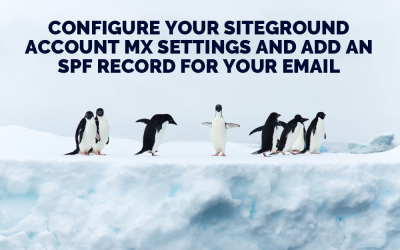 Configure your email and create an SPF record on Siteground